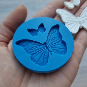 Silicone mold of Butterflies, 2 pcs., 1.8 cm, 4.8 cm, Modeling tool for accessories, jewelry, home decor, Shape for polymer clay image 8