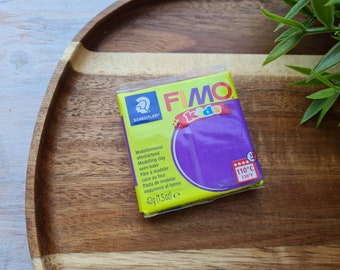 FIMO Kids, violet, Nr. 6, 42g (1.5oz), Oven Bake Polymer Clay, Soft Modeling Clay, Sculpting, DIY Crafts, Jewelry, Staedtler Clay