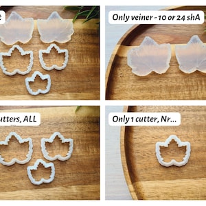 Silicone veiner of Currant leaf, Silicone Leaf Veiner, 3D Printed Cutters, Plastic PLA, Polymer Clay, Earrings, Botanical Jewelry Tools image 6