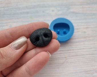 Silicone mold of Dog or bear nose, style 5, ~ 2.2*2.5 cm, Modeling tool for accessories, jewelry and home decor, Shape for polymer clay