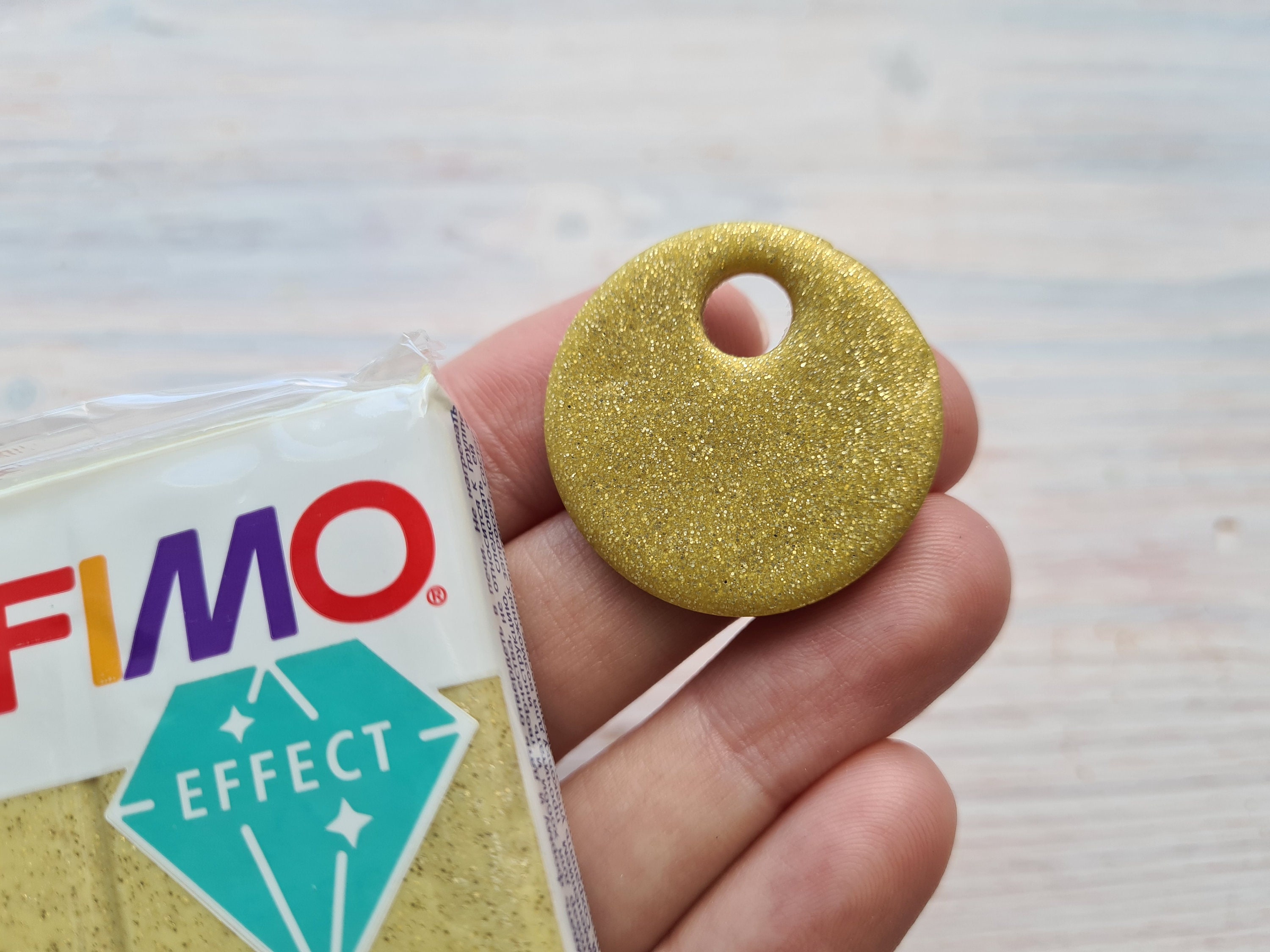 Fimo Effect Glitter Serie Polymer Clay, White glitter, Nr. 052,  57g2oz,oven-hardening Polymer Modeling Clay, Glitter Effect by STAEDTLER 