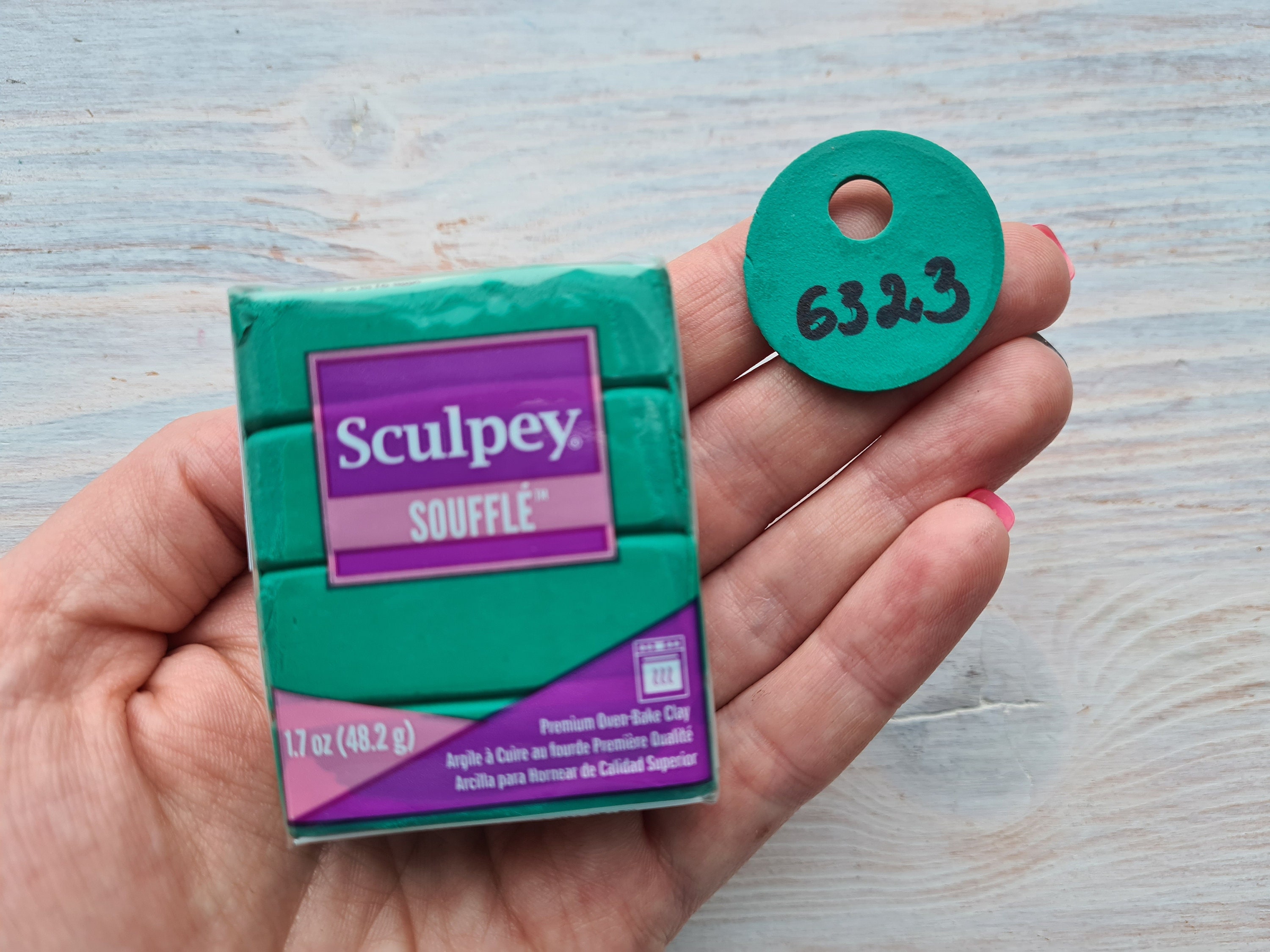 Sculpey Souffle, Jade, Nr. 6323, 48g (1.7oz), Lightweight Matte