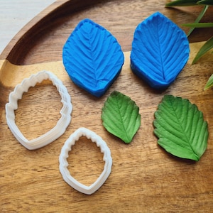 Silicone veiner of Strawberry leaf, style 2, choose full set or individually