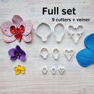 Silicone veiner of Orchid petal texture, Set A, Set B or Set C, choose full set or individually