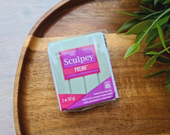 Sculpey Premo, salie, nr. 5076, 57 g (2oz), polymeerklei, ovengebakken, professionele sterke, flexibele boetseerklei, sieraden, beeldhouwen