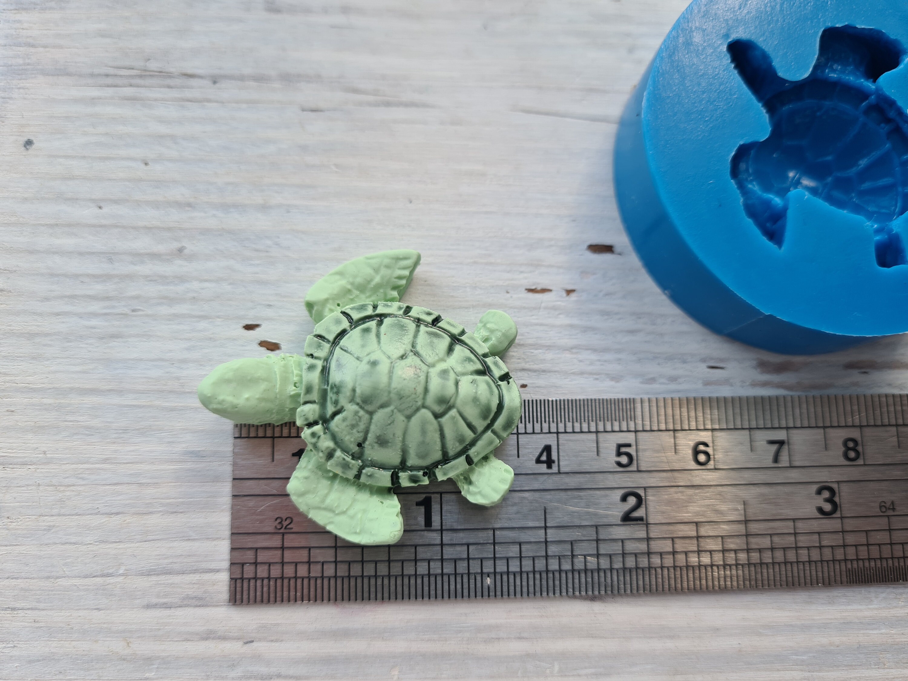 Molde Silicona Tortuga Marina Para Fondant/chocolate - 4x6.3 Cm, Resistente Al Calor -40°C A 220°C, Apto Horno