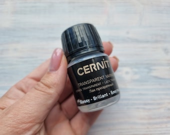 Cernit, vernis brillant, 30 ml, médium de finition et transparent pour toutes les pâtes polymères, médium lissant et texturé pour bijoux, accessoires