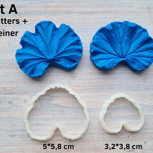 Silicone veiner of Geranium leaf, Set A, Set B or Set C, choose full set or individually Set A