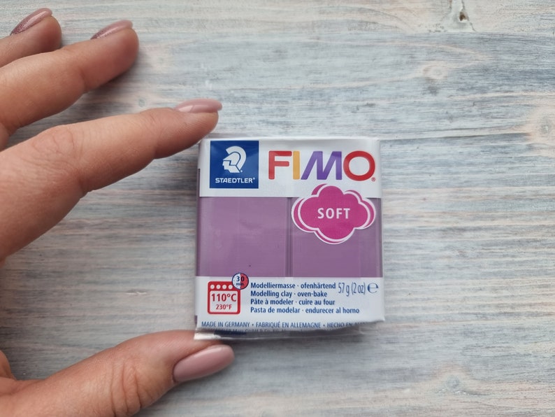 FIMO Soft serie polymer clay, blueberry shake, Nr. T60, 57g 2oz, Oven-hardening polymer modeling clay, Basic Fimo Soft colors by STAEDTLER image 2
