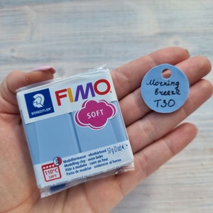 FIMO Soft serie polymer clay, morning breeze, Nr. T30, 57g 2oz, Oven-hardening polymer modeling clay, Basic Fimo Soft colors by STAEDTLER image 1