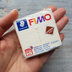 Fimo Effect Leather serie polymer clay, ivory, Nr. 029, 57g 2oz, Oven-hardening polymer modeling clay, Leather effect by STAEDTLER image 3
