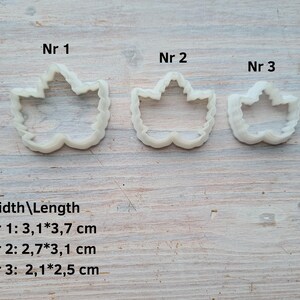 Silicone veiner of Currant leaf, Silicone Leaf Veiner, 3D Printed Cutters, Plastic PLA, Polymer Clay, Earrings, Botanical Jewelry Tools image 2
