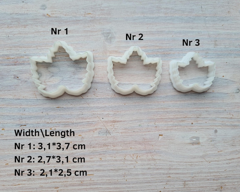 Silicone veiner of Currant leaf, Silicone Leaf Veiner, 3D Printed Cutters, Plastic PLA, Polymer Clay, Earrings, Botanical Jewelry Tools image 2
