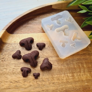 Silicone mold of Cat nose, style 2, 7 elements, ~ 0.5-1.9 cm, H:0.3-0.8 cm, Realistic Animal Nose Mold,Polymer Clay, Resin,Dolls,Teddy Bears image 4