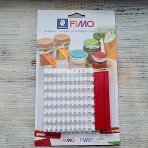 Carimbos alfanuméricos FIMO, conjunto de impressão de letras e números, ferramenta de corte para biscoitos e argila de polímero Fimo, Sculpey, Pardo, Cernit