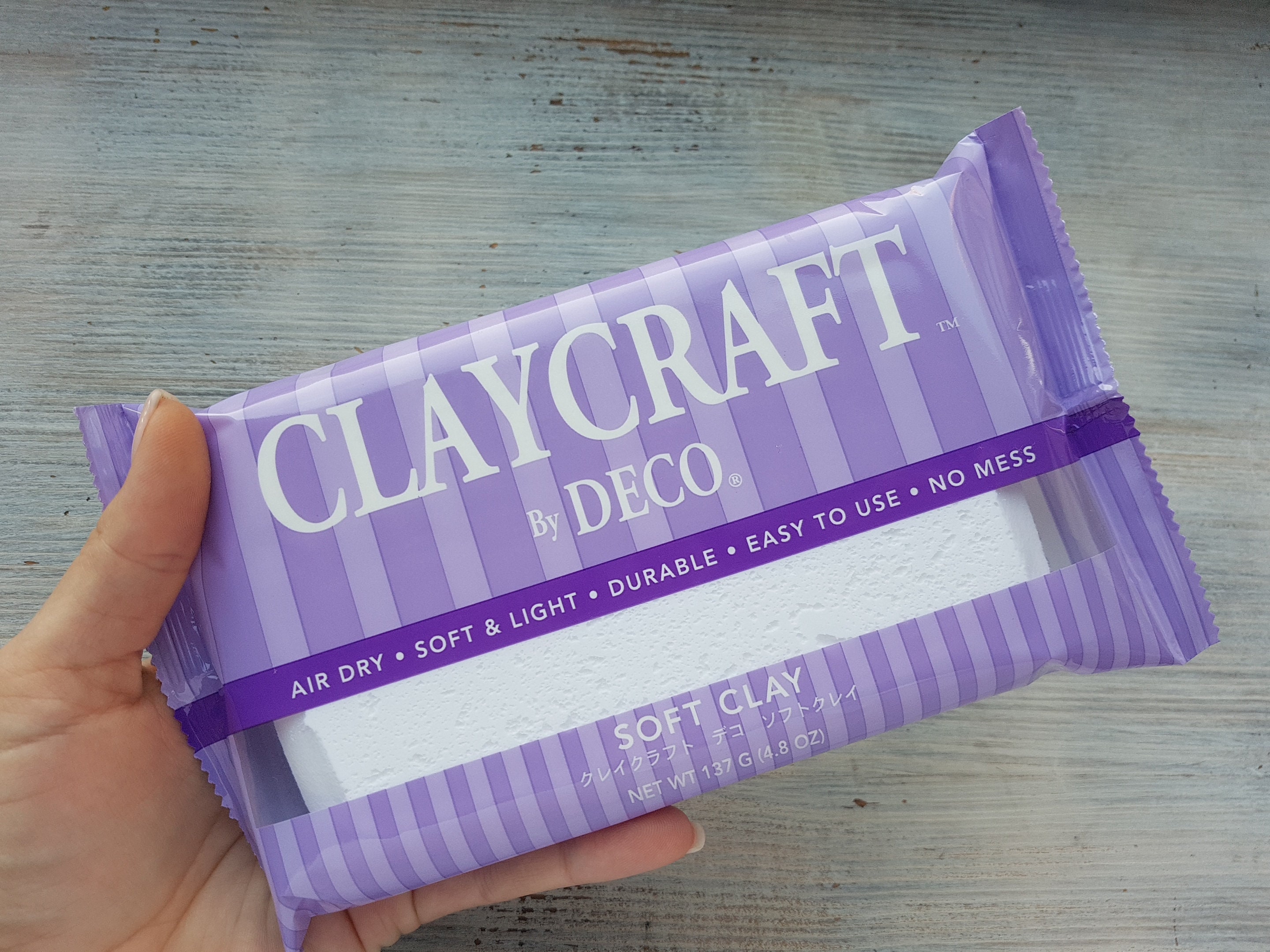 Air Drying Clay Project Idea: Embossed Lavender Display Cones