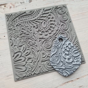 Cernit flexile texture sheet Moments, 9x9cm, Used for texture, Modeling and forming tool of polymer clay Sculpey, Fimo, Pardo, Cernit