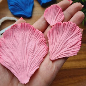 Silicone veiner of Peony petal texture, Flower Veiner, 3D Printed Cutters, Plastic PLA, Polymer Clay, Earrings, Floral Jewelry Tools image 3