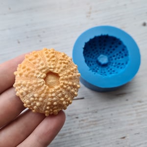 Silicone mold of Sea urchin, ~ 4.5 cm, H:1.5 cm, Modeling tool for accessories, jewelry, home decor, Shape for all types of polymer clay