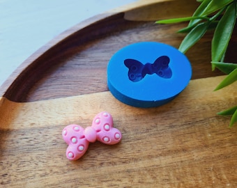 Silicone mold of Bow, style 2, ~ 1.5*2.4 cm, H:0.8 cm, Cute Ribbon Bow, Polymer Clay, Epoxy Resin, Kawaii Jewelry, Hair Accessories
