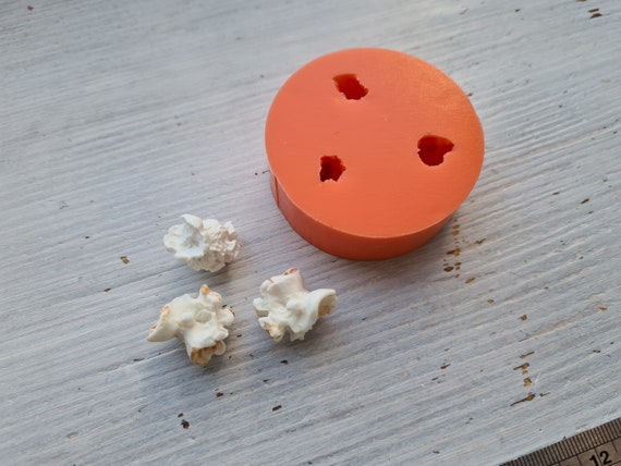 Silicone Mold of Popcorn, 3 Pcs., 1.7-2.3 Cm, Modeling Tool for