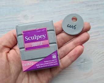 Sculpey Souffle, hormigón, n.° 6645, 48 g (1,7 oz), arcilla ligera mate para horno, aretes, joyería, arcilla de modelado suave y duradera, bricolaje, manualidades