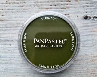 PanPastel ソフトパステル、No. 680.1、ブライトイエローグリーンエクストラダーク、粘土、ミニチュア、ドールシェーディング、ミクストメディア用ウルトラソフトパステル顔料