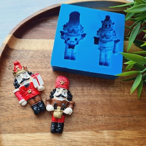 Silicone mold of Nutcrackers, 2 elements, ~ 5.5-5.8*2.9-3.2 cm, H:1.1-1.3 cm, Modeling tool for accessories, jewelry, Shape for polymer clay