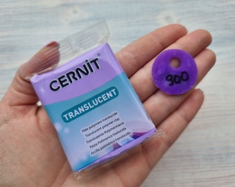 CERNIT Translucent serie polymer clay, Violet, Nr. 900, polymer clay, 56g (2oz), Oven-hardening polymer modeling clay