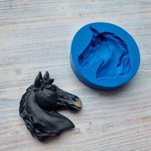 Silicone mold of Horse, ~ 6.5 * 7.5 cm, Modeling tool for accessories, jewelry and home decor, Shape for all types of polymer clay
