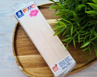 FIMO Soft, pale pink, Nr. 43, 454g (1lb), Big Pack, Oven-Bake Modeling Clay, Jewelry, DIY Crafts, Sculpting, Beginners, Miniatures, Decor