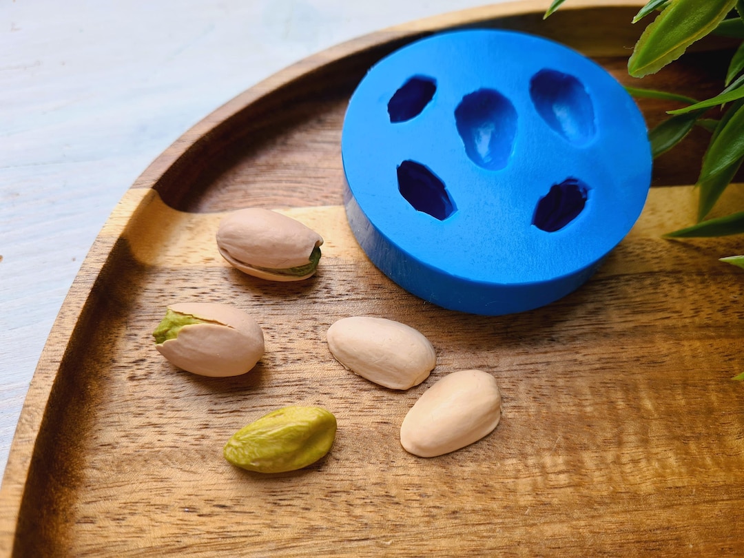 Silicone Mold of Pistachios, Style 1, 5 Elements, ~ 1.2*2 Cm, H