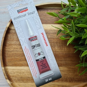 Delineador de contorno metálico PENTART, cobre, 20 ml, à base de água