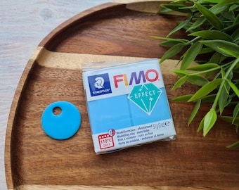 FIMO Effect, neon blue (neon), Nr. 301, 57g (2oz), Bright Fluorescent Oven-Bake Clay, Jewelry, Sculpting, DIY Crafts, Colorful Modeling Clay