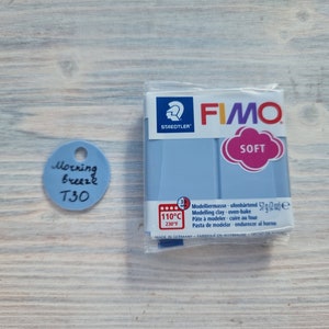 FIMO Soft serie polymer clay, morning breeze, Nr. T30, 57g 2oz, Oven-hardening polymer modeling clay, Basic Fimo Soft colors by STAEDTLER image 2