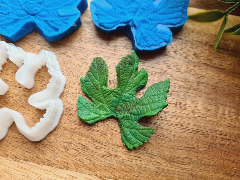 Silicone veiner of Grape leaf, style 2, Leaf Veiner, 3D Printed Cutters, Plastic PLA, Polymer Clay, Earrings, Botanical Jewelry Tools image 10