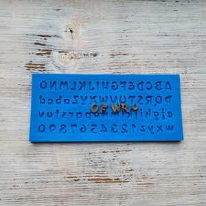 Molde de silicona del alfabeto inglés 2, 19 *8,5 cm, ~ H:1,2 cm, Herramienta de modelado para accesorios, joyería, decoración del hogar, Forma para arcilla polimérica