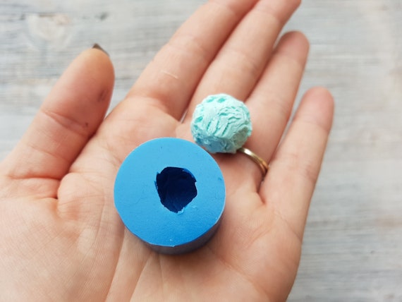 Silicone Mold of Ice Cream Ball, Small, Ø 2 Cm, H: 1.7 Cm, Modeling Tool  for Accessories, Jewelry and Home Decor, Shape for Polymer Clay 