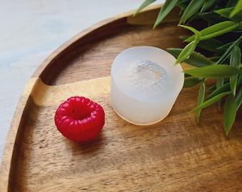Silicone mold of Raspberry, style 22, deep form, ~ Ø 2-2.2 cm, H:1.8 cm, BAKE ONLY in the FORM, Berry, Clay, Resin, Mini Fruit, Fake Food