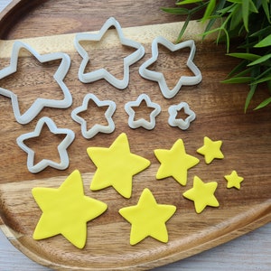 Star, style 2, set of 7 cutters, one clay cutter or FULL set, Earring cutters, 3D printed cutters, Figure Tool Set for polymer clay.