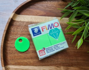 FIMO Effect, neon green (neon), Nr. 501, 57g (2oz), oven-hardening polymer clay, STAEDTLER