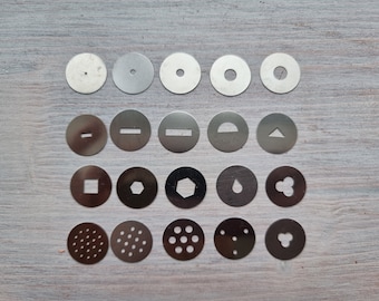 Disques d'extrudeuse d'argile, 20 pcs., Outil de formage et de modélisation pour réaliser des détails texturaux et concevoir pour tous les types d'argile polymère