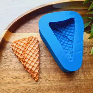 Silikonform Eiswaffel, Stil 11, ~ 3.4*5.2 cm, H:1.4 cm, Modellierwerkzeug für Accessoires, Schmuck, Form für Polymerclay