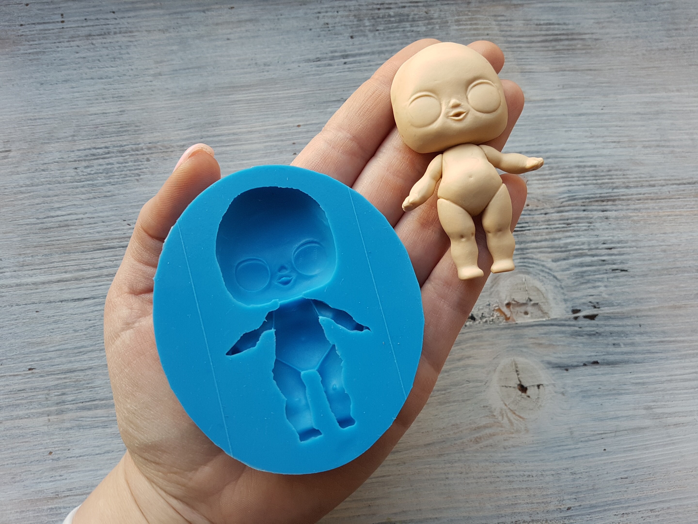 Silicone mold of Doll 3.15linch 8cm Modeling tool for Etsy