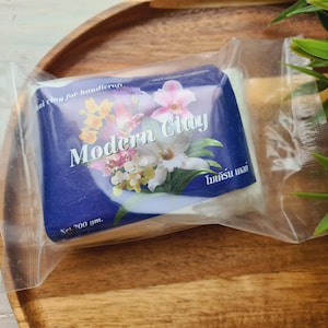Blaue Moderne Ton, weiß, 200g (7.05oz), kalte Porzellan Soft Modeling Clay für die Herstellung von Blumen & Kunsthandwerk