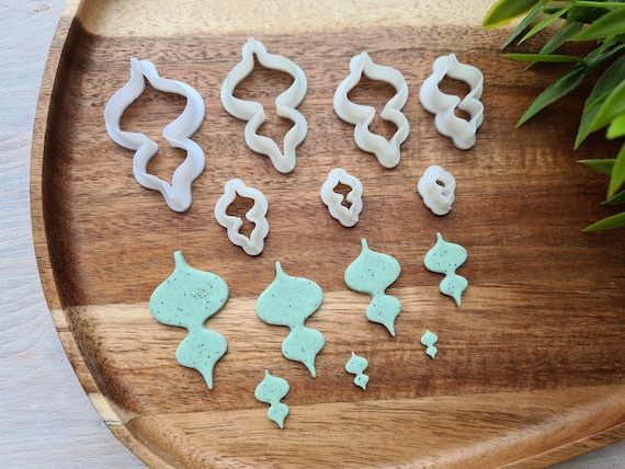 Christmas ornament, style 1, set of 7 cutters, one clay cutter or FULL set, Earring cutters, 3D printed cutters,Figure Tool for polymer clay