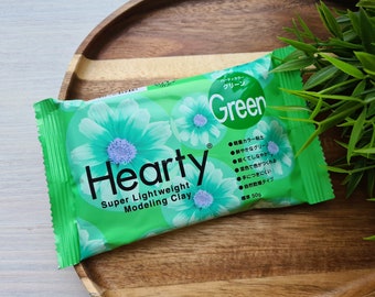 Padico Hearty, green, 50 g, Ultra Soft Modeling Clay for Miniatures, Jewelry & Craft Projects