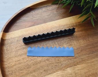 Pattern blade for polymer clay - Zigzag, 10 cm, Texture & Design Cutting Tool for Sculpting, Jewelry Making, Miniatures, DIY Crafts