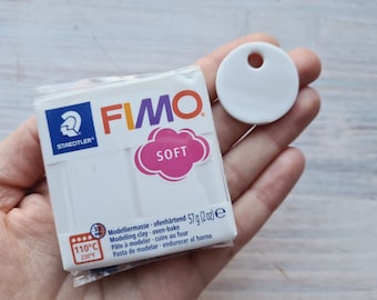 FIMO Soft serie polymer clay, white, Nr. 0, 57g (2oz), Oven-hardening polymer modeling clay, Basic Fimo Soft colors by STAEDTLER