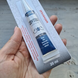 Delineador de contorno PENTART, azul, 20 ml, à base de água